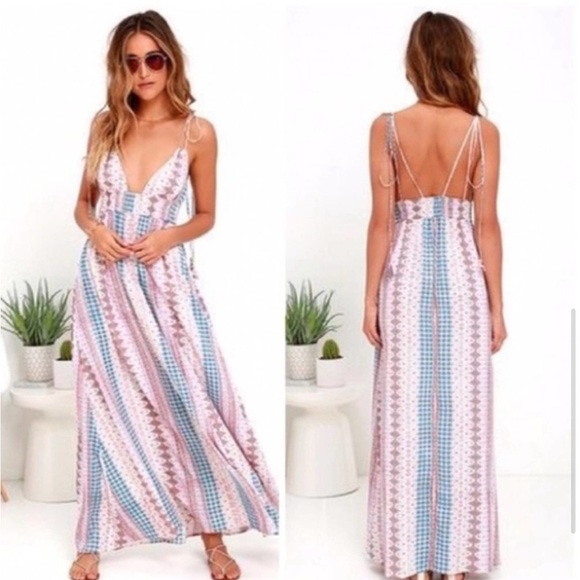 Lulu’s maxi halter dress with gathered back - Picture 9 of 9